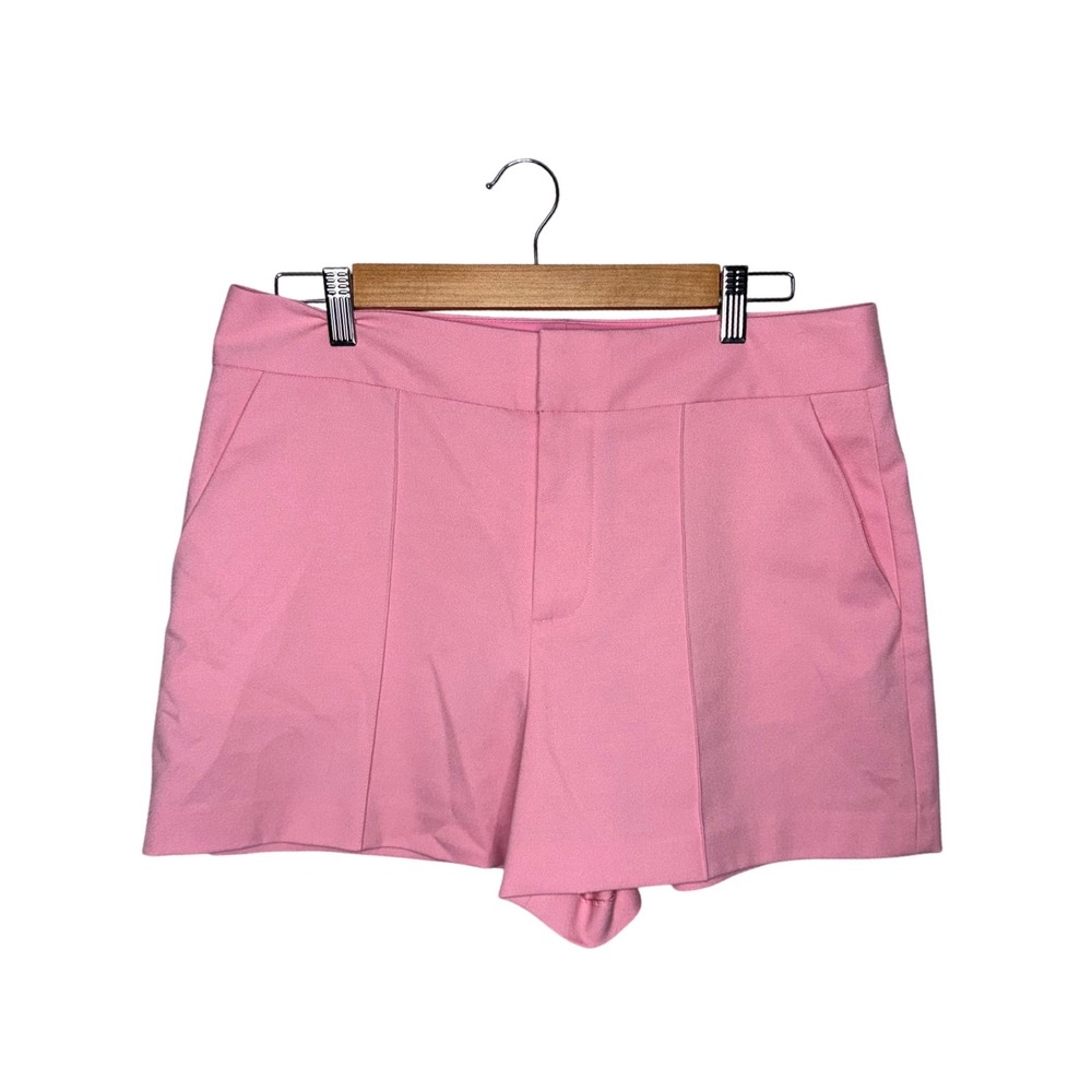 Alice +‎ Olivia Tailored Shorts Women 12 Pink Excellent High Rise Pleated